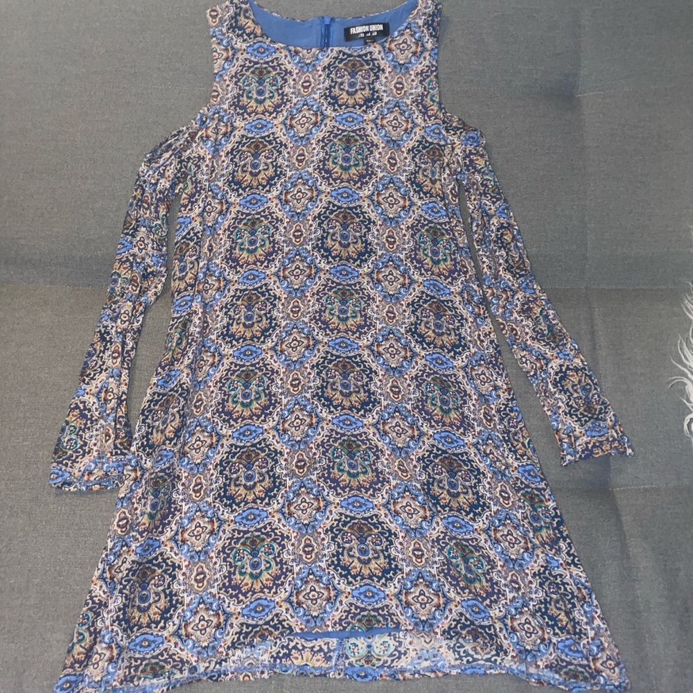 Fashion Union boho cold shoulder dress